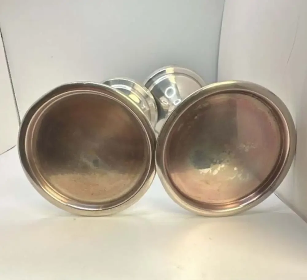 Restoration Hardware Silver Plated Candlestick Holders Set of 2